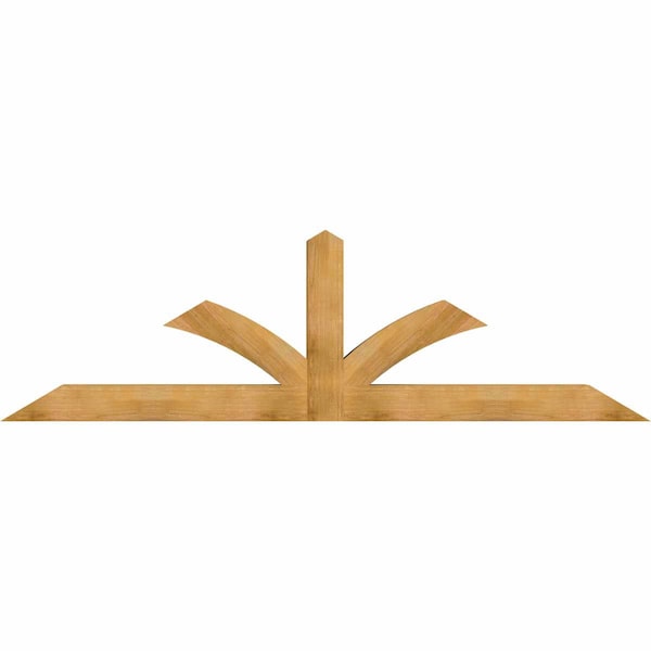 Ekena Millwork Richland Timber Gable Bracket, Western Red Cedar, 108"W x 31 1/2"H x 6"D x 6"F, 7/12 Pitch GBW108X31X0606RIC00RWR - main